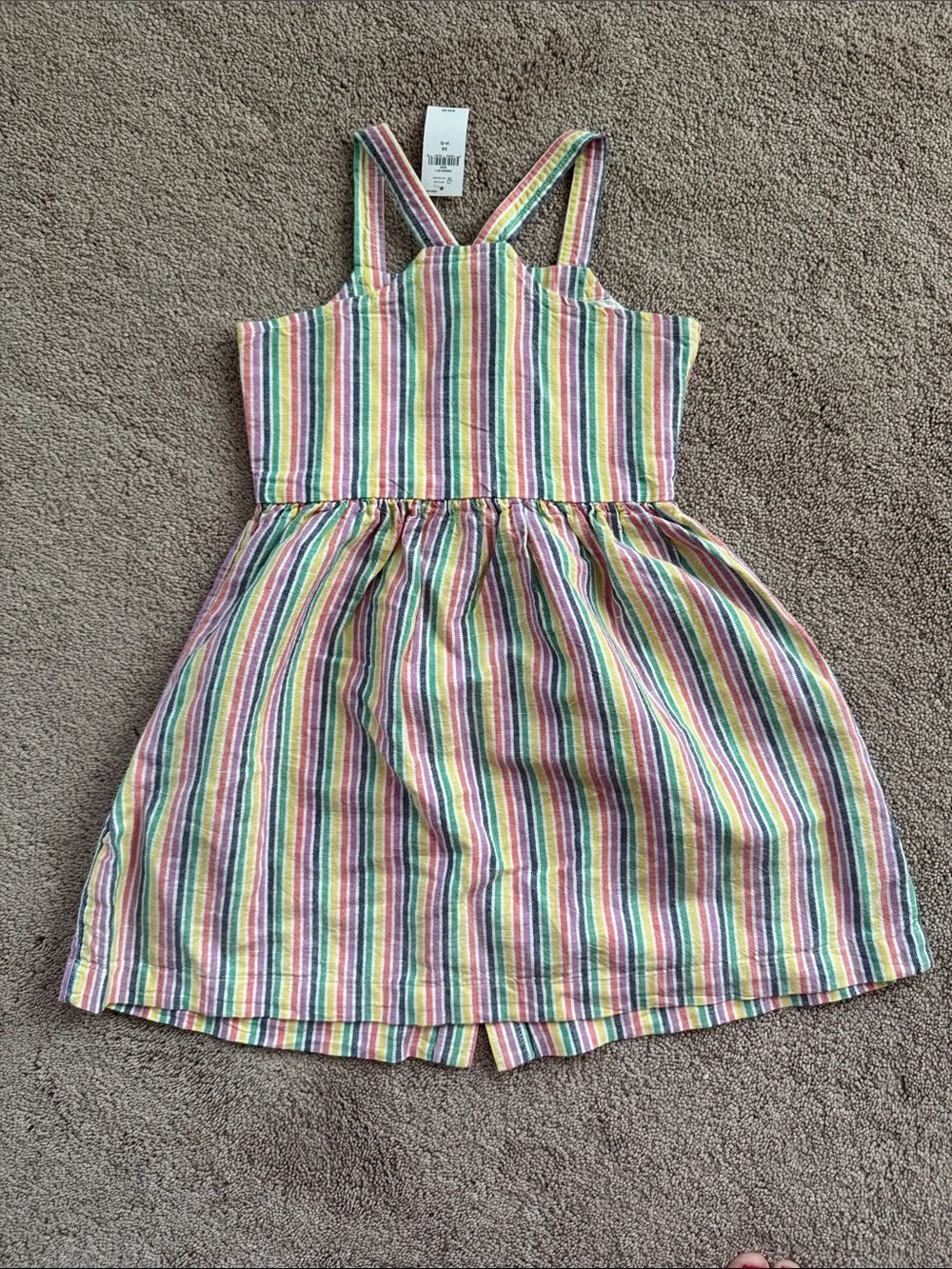 GAP Multicolor Rainbow Stripe Button-Front Sundress